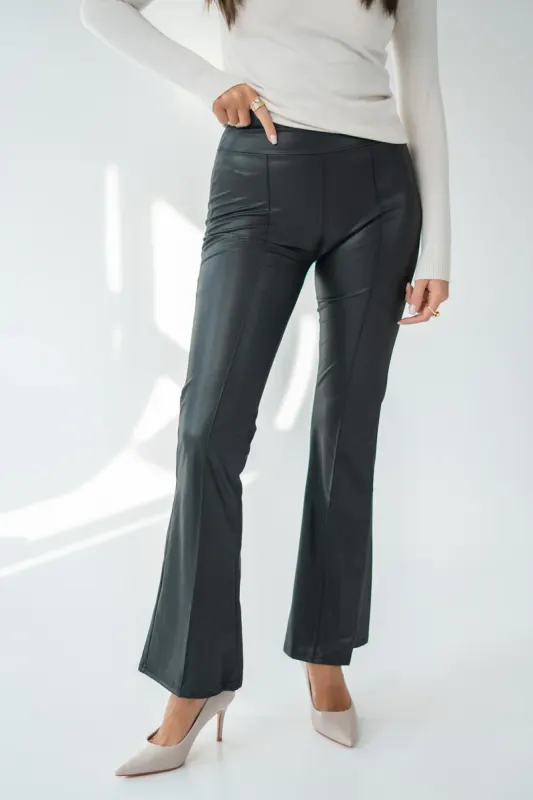 Legginsy damskie z wysokim stanem Czarny – Ecovira - ShopBazzar